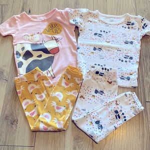 Carter’s 3T Set of 2 Pairs Mix & Match Farm Pajamas 🐮🐣🐔🚜